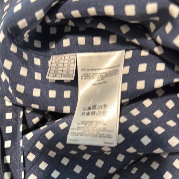 Brooks Brothers Elegant Navy Blue and White Patterned Dress 8 - Picture 10 of 15